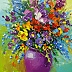 Olha Darchuk - Un mazzo di fiori solari in un vaso,