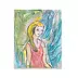 Anna Skowronek - Girl and river-watercolor