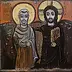Anna Kloza Rozwadowska - Icon Christ and St. Menas - Icon of Friendship