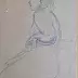 Jan Cybis - Woman sitting sketch