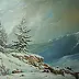 Jacek Stryjewski - Paysage d'hiver avec des épinettes