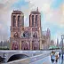 Krzysztof Kłosowicz - Oil painting "Notre Dame"