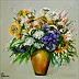 Grażyna Potocka - Peinture à l'huile Fleurs sauvages 50-50 cm