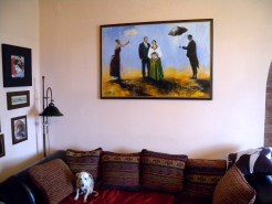 Obraz olejny z kolekcji TouchOfArt w prywatnych rodowym domu we Włoszech. Inwestowanie w sztukę. Dariusz Grajek.
