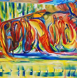 Jalel Bouabda, 1001 ночь, Масляная картина - , 150 x 100