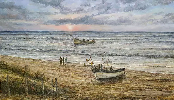 Jerzy Zgorzałek - 11/2020, Oczekiwanie na świeżą rybę, 