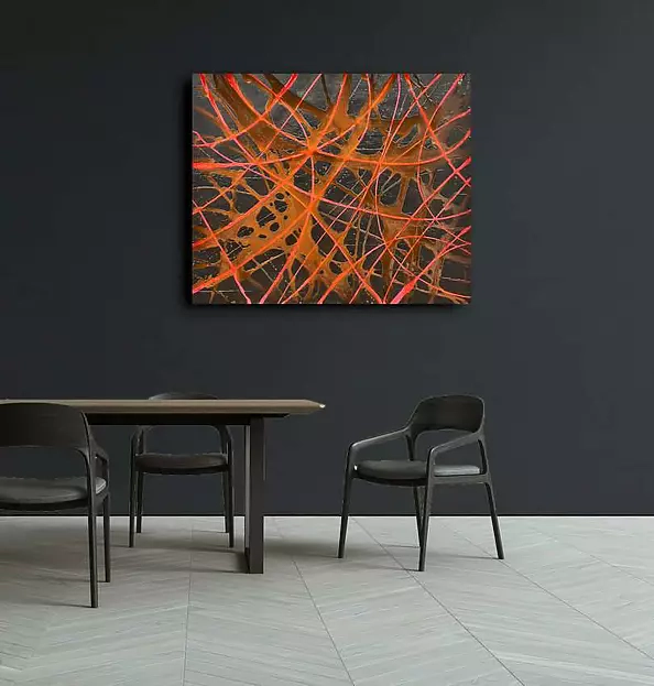 Bea Guillemot - 18-EP1 Epoxy on canvas 120x100 