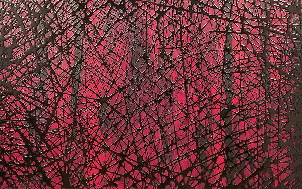 Bea Guillemot - 19-EP4 Epoxy &acrylic on canvas 135x85 