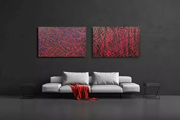 Bea Guillemot - 19-EP4 Epoxy &acrylic on canvas 135x85 