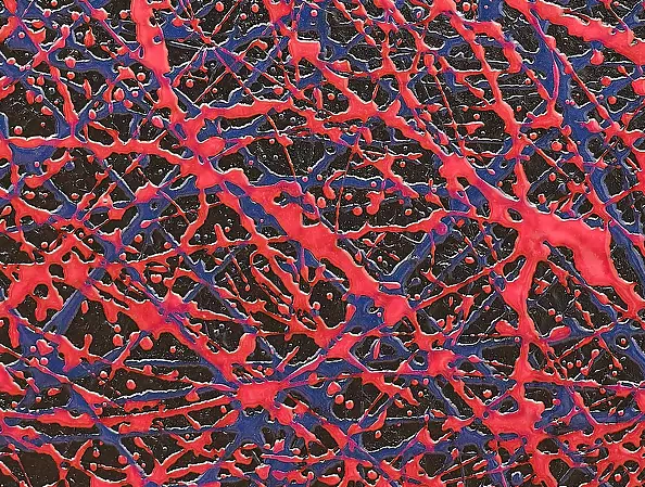 Bea Guillemot - 19-EP5 Epoxy &acrylic on canvas 135x85 