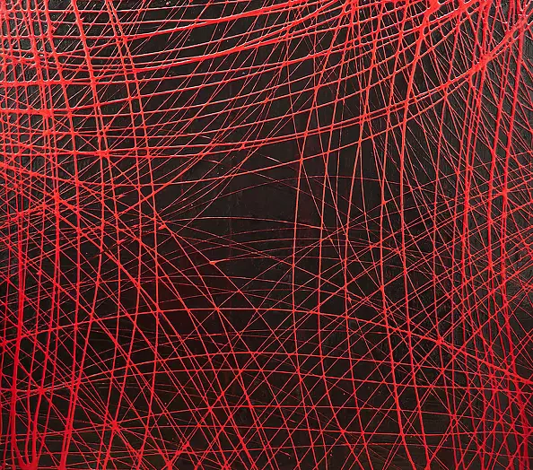 Bea Guillemot - 19-EP7 Epoxy on canvas 180x160 Big format 