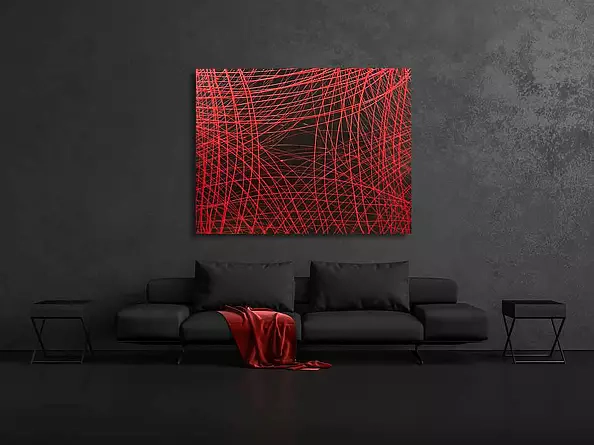 Bea Guillemot - 19-EP7 Epoxy on canvas 180x160 Big format 