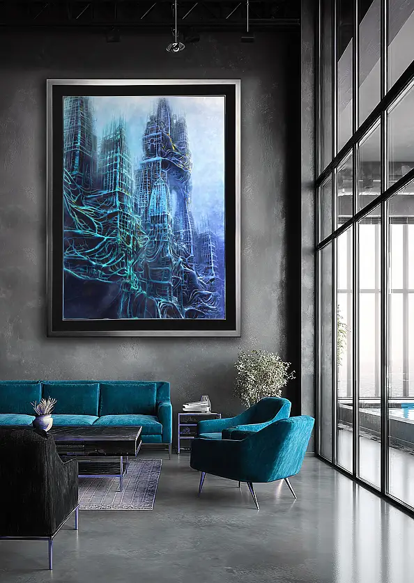 Krzysztof Plonka, 2044, Oil painting - panel, 100 x 140