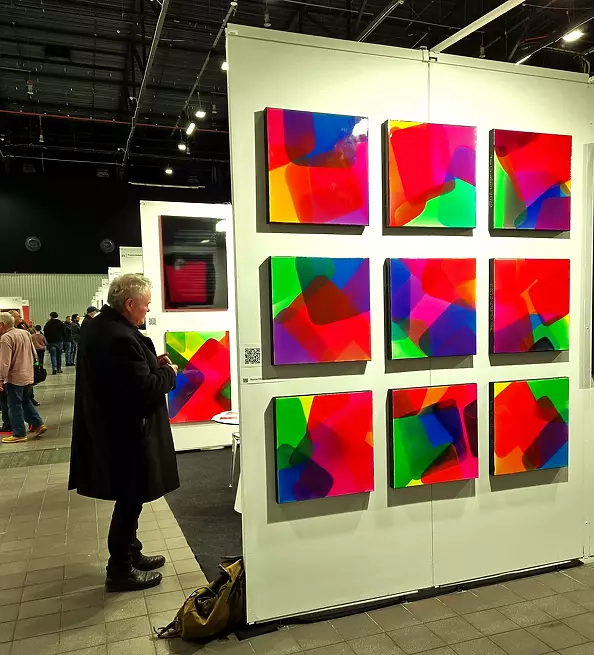 Bea Guillemot - 20-EP1 Epoxy &acrylic on canvas 174x154 Big format 