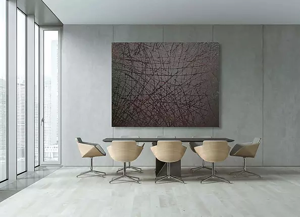 Bea Guillemot - 20-EP2 Epoxy &acrylic on canvas  174x154 duży format 