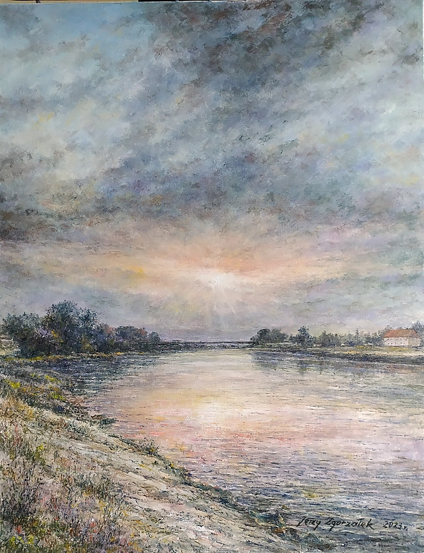 Jerzy Zgorzałek - 2/2023, Warta River at dawn in Gorzów
