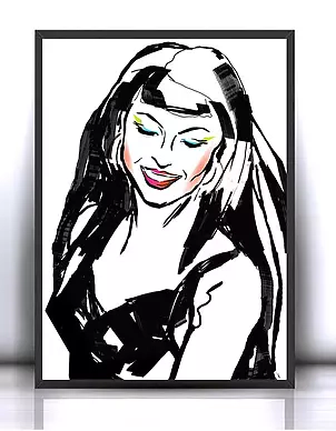 Anna Skowronek - 30x40 cm Girl - poster for decoration