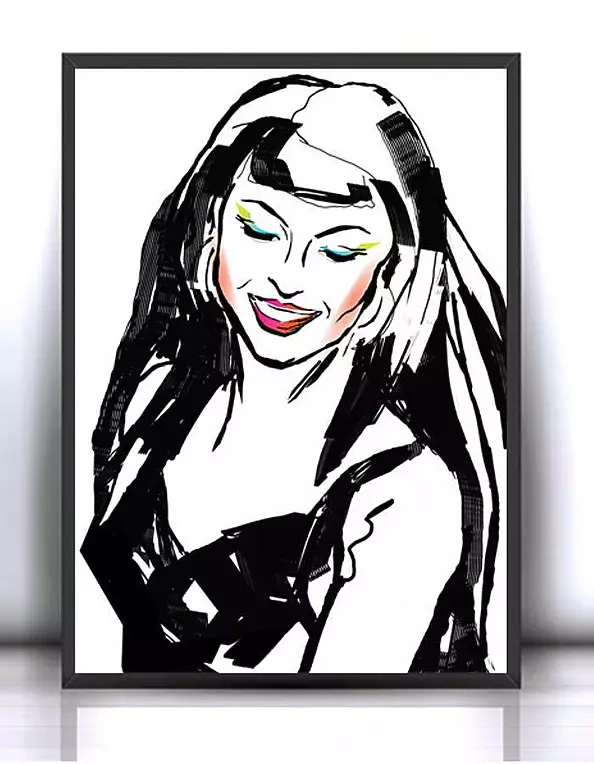 Anna Skowronek - 30x40 cm Dziewczyna  - plakat do dekoracji