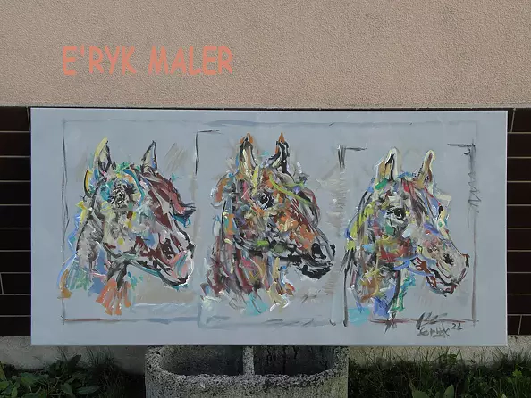 Eryk Maler - 3 volte il cavallo, Halo-impressionismo, 2021