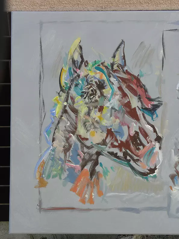 Eryk Maler - 3 volte il cavallo, Halo-impressionismo, 2021