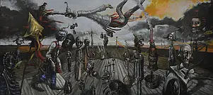 Artur Endler, 7/2026, Dipinto acrilico - tela, 360 x 160