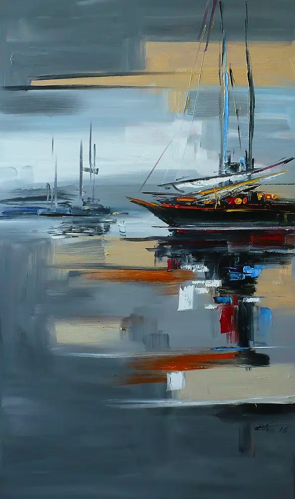 Dorota Łaz - Abstract WITH BOAT 1