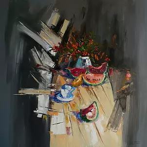 Dorota Łaz - ABSTRACT WITH STILL LIFE 1