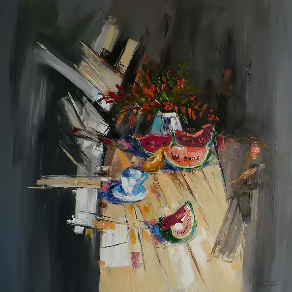 Dorota Łaz - ABSTRACT WITH STILL LIFE 1