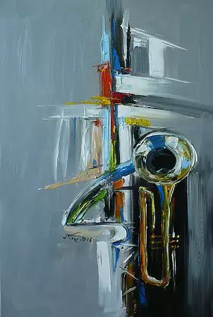 Dorota Łaz - Abstraction with trumpet