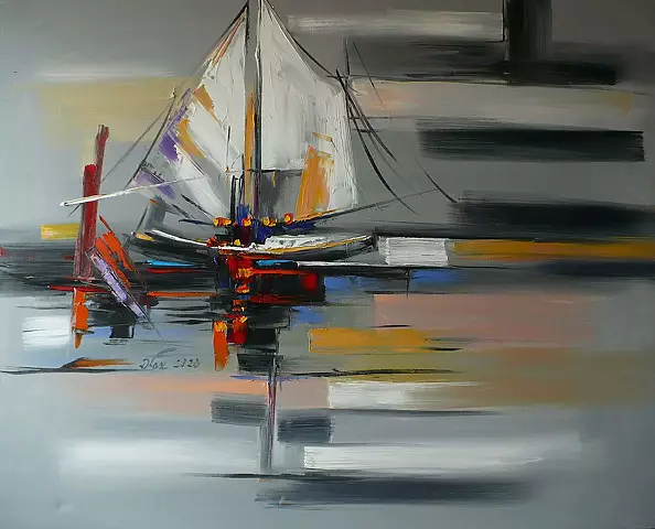 Dorota Łaz - ABSTRACTION WITH A SAILBOAT 1