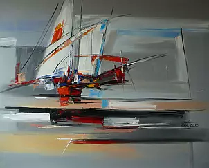 Dorota Łaz - ABSTRAKCJA Z ŻAGLÓWKĄ 2
