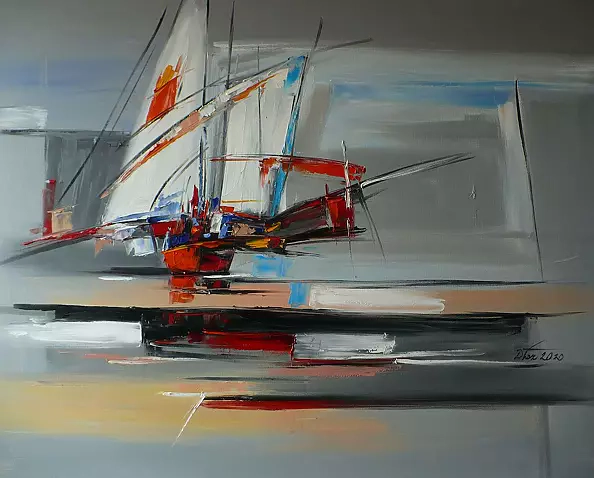 Dorota Łaz - ABSTRAKCJA Z ŻAGLÓWKĄ 2