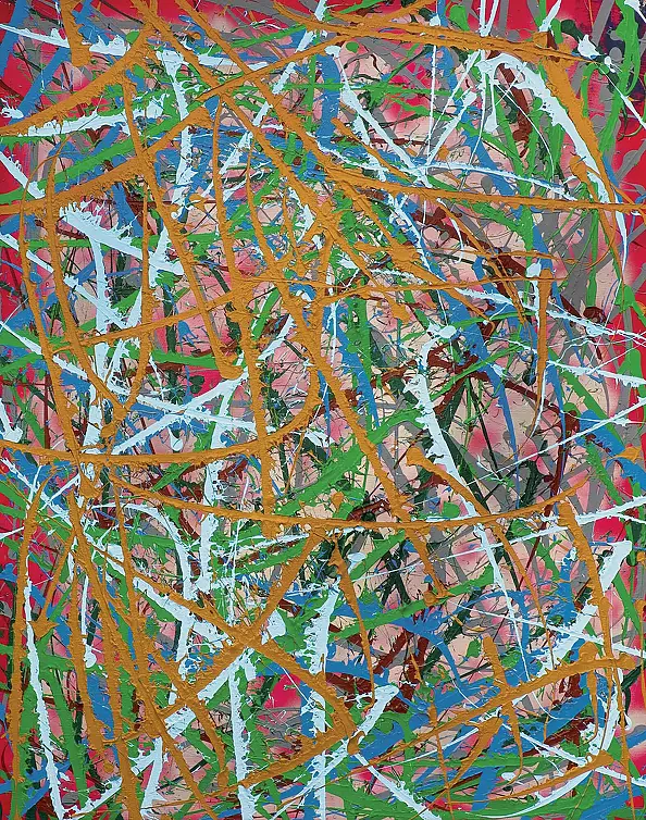 Edward Dwurnik - ABSTRAKCJA, rok 2017 - AKRYL NA PŁÓTNIE