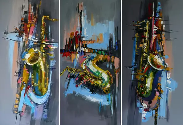 Dorota Łaz - ABSTRAKCJE Z SAKSOFONEM - TRYPTYK