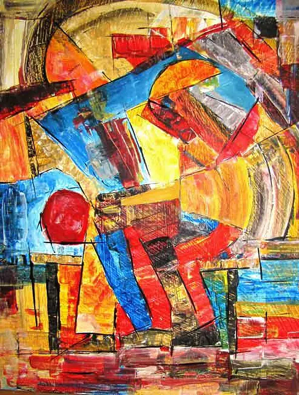 Marek Lutek - ABS 0429 50 x 38 cm - painting on canvas