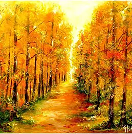 Grażyna Potocka, AVENUE, Oil painting - canvas, 50 x 40