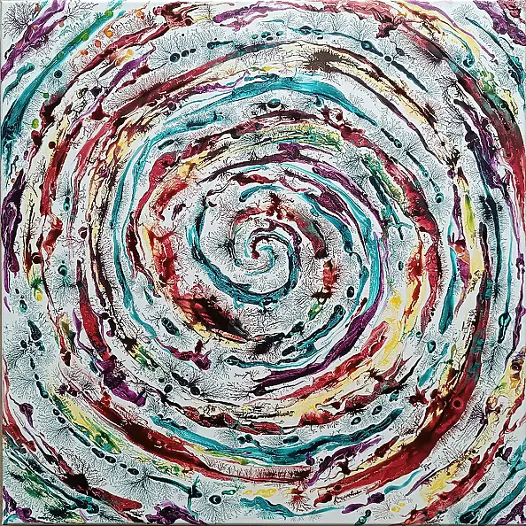 Joanna Bilska, VIVO!, Quadro ad acrilico, Inchiostro - tela, 60 x 60