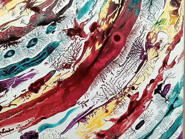 Joanna Bilska, VIVO!, Quadro ad acrilico, Inchiostro - tela, 60 x 60