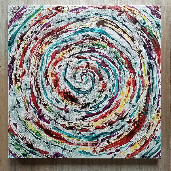 Joanna Bilska, VIVO!, Quadro ad acrilico, Inchiostro - tela, 60 x 60