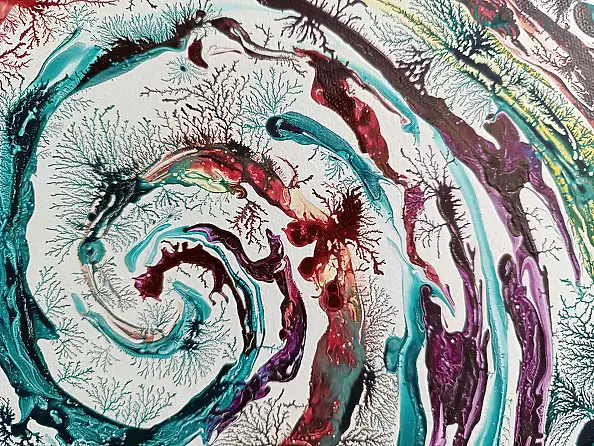 Joanna Bilska, VIVO!, Quadro ad acrilico, Inchiostro - tela, 60 x 60