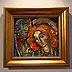 Eugeniusz Molski, ANGEL thoughtful, Oil painting - panel, 36 x 34