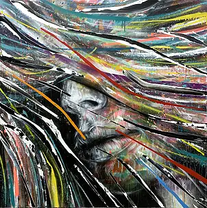 Szymon Hołubowski, AURA 3, Obraz akrylowy - płótno, 100 x 100
