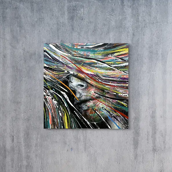 Szymon Hołubowski, AURA 3, Obraz akrylowy - płótno, 100 x 100