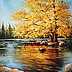 Yana Yeremenko - "AUTUMN GOLD", landscape, oil painting