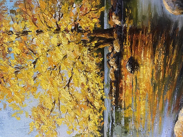 Yana Yeremenko - "AUTUMN GOLD", landscape, oil painting