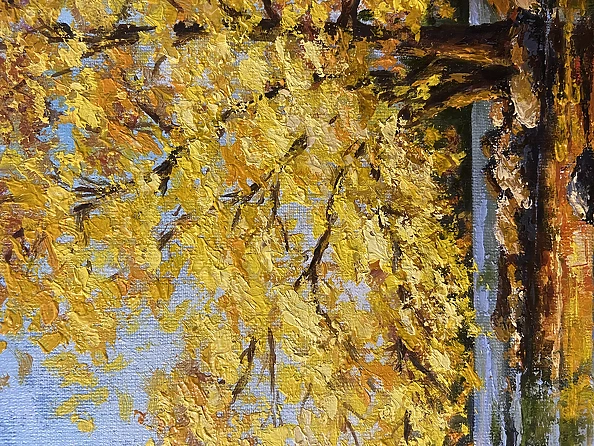 Yana Yeremenko - "AUTUMN GOLD", landscape, oil painting