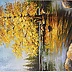 Yana Yeremenko - "AUTOMNE OR", paysage, peinture à l'huile