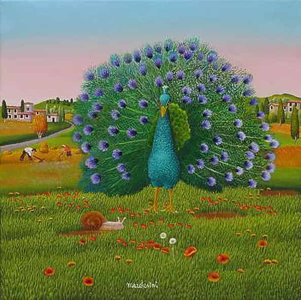 Cesare Marchesini - Niebieski paw