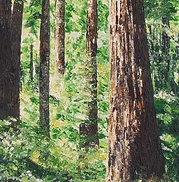 Massimo Spolon, ель, Масляная картина - холст, 30 x 80