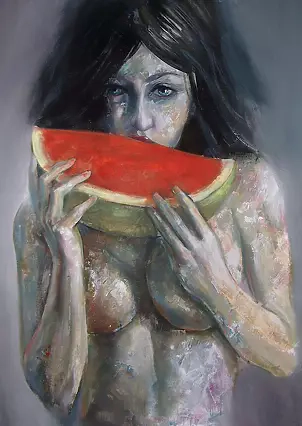 Maciej Wierzbicki - Dzięczyna with watermelon